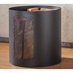 Range - bûches nubia acier noir givré dixneuf design Range - bûches nubia acier noir givré dixneuf design