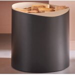 Range - bûches sahara acier noir givré dixneuf design Range - bûches sahara acier noir givré dixneuf design