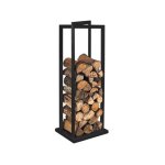 Rangement bois vertigo grande contenance noir givré dixneuf design Rangement bois vertigo grande contenance noir givré dixneuf design