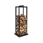 Rangement bois vertigo moyenne contenance noir givré dixneuf design Rangement bois vertigo moyenne contenance noir givré dixneuf design