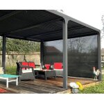 Rideau store latéral pergola bioclimatique habrita 3. 6m Rideau store latéral pergola bioclimatique habrita 3. 6m