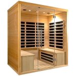 Sauna infrarouge quatro panoramique 4 places en epicea veryspas Sauna infrarouge quatro panoramique 4 places en epicea veryspas