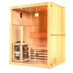 Sauna vapeur 4. 5 kw nordic panoramic 2 places poêle harvia unispas Sauna vapeur 4. 5 kw nordic panoramic 2 places poêle harvia unispas