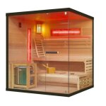 Sauna vapeur corner panoramic 4 places unispas