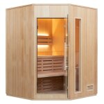 Sauna vapeur zen angulaire 3 - 4 places led pack complet france sauna