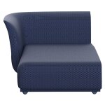 Sofa mridienne droite suave vondom tissu dperlant bleu outremer