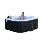 Spa gonflable sunspa carr� noir 6 personnes (185 x 185 x 65 cm)
