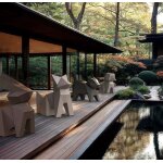 Statue design lapin kousagi origami vondom