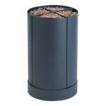 Stockeur à granules bois fractio gris sable dixneuf design Stockeur à granules bois fractio gris sable dixneuf design
