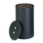 Stockeur à granules bois fractio noir givré dixneuf design Stockeur à granules bois fractio noir givré dixneuf design