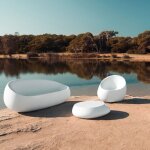 Stone table basse vondom blanc mat Stone table basse vondom blanc mat