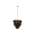 Suspension home esprit marron argenté verre acier 25 w 80 x 80 x 80 Suspension home esprit marron argenté verre acier 25 w 80 x 80 x 80