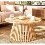 Table basse en bois de teck naturel jet 80cm veryforma Table basse en bois de teck naturel jet 80cm veryforma