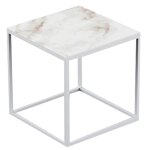 Table basse carrée pixel vondom dekton entzo blanc et pieds blancs Table basse carrée pixel vondom dekton entzo blanc et pieds blancs