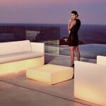 Table basse lumineuse ulm vondom blanche