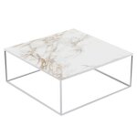 Table basse pixel vondom dekton entzo blanc et pieds blancs Table basse pixel vondom dekton entzo blanc et pieds blancs