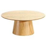 Table basse ronde olen placage en bois de chêne veryforma Table basse ronde olen placage en bois de chêne veryforma