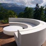 Table basse vondom design vela ronde blanc Table basse vondom design vela ronde blanc