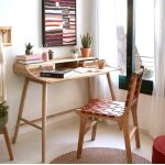 Table de bureau bois de mindi et rotin 110x60 ula veryforma Table de bureau bois de mindi et rotin 110x60 ula veryforma