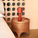 Table de chevet bois frne rond 55 ovia veryforma