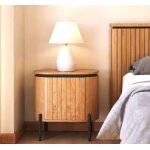 Table de chevet bois manguier ovale 55 cial veryforma