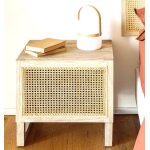 Table de chevet bois massif de mindi 50x48 texi veryforma