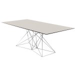 Table faz vondom 200x100 piètement inox plateau blanc Table faz vondom 200x100 piètement inox plateau blanc
