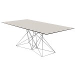 Table faz vondom 200x100 piètement inox plateau noir Table faz vondom 200x100 piètement inox plateau noir