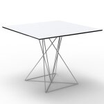 Table faz vondom blanc piètement inox laqué 70x70xh72 Table faz vondom blanc piètement inox laqué 70x70xh72