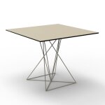 Table faz vondom ecru piètement inox 80x80xh72 Table faz vondom ecru piètement inox 80x80xh72