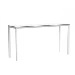 Table haute frame aluminium vondom blanc plateau hpl blanc avec bord Table haute frame aluminium vondom blanc plateau hpl blanc avec bord