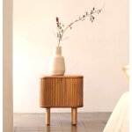 Table de nuit en bois naturel 50x55 leni veryforma