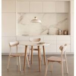 Table ronde extensible 90 à 170x90 blanc et bois hêtre quio veryforma Table ronde extensible 90 à 170x90 blanc et bois hêtre quio veryforma