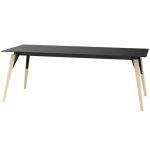 Table vondom faz wood plateau 200x100 noir et pieds chêne blanchi Table vondom faz wood plateau 200x100 noir et pieds chêne blanchi