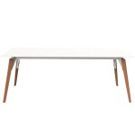 Table vondom faz wood plateau 200x100 noir et pieds chêne naturel Table vondom faz wood plateau 200x100 noir et pieds chêne naturel