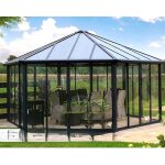 Tonnelle de jardin fermée garda 6x5. 2 transparent et aluminium Tonnelle de jardin fermée garda 6x5. 2 transparent et aluminium
