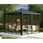 Tonnelle de jardin fermée ledro 3x3 transparent et aluminium canopia Tonnelle de jardin fermée ledro 3x3 transparent et aluminium canopia