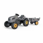 Tracteur  pdale smoby stronger xxl gris 161 x 56 cm remorque
