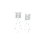 2 cache - pots sur pieds en métal mesh - 2 cache - pots sur pieds en métal mesh -