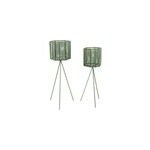 2 cache - pots sur pieds en métal mesh - 2 cache - pots sur pieds en métal mesh -