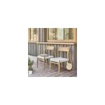 2 chaises de jardin en teck et corde