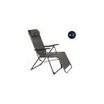 2 fauteuils de jardin relax silos gris anthracite - hesp�ride