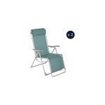 2 fauteuils de jardin relax silos vert jade - hesp�ride