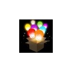 6 lanternes volantes multi - couleurs