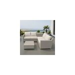 Abacos salon de jardin d'angle 4 places en rsine tresse avec coffre de rangeme