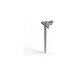 Abeille - piquets déco à planter - gris platine - 100% inox Abeille - piquets déco à planter - gris platine - 100% inox