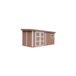 Abri de jardin qualit� premium 11, 47 m� - h231x248x530 cm - rouge