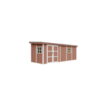 Abri de jardin qualit� premium 14, 3 m� - h231x248x648 cm - rouge