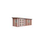 Abri de jardin qualit� premium 14, 30 m� - h231x248x648 cm - rouge