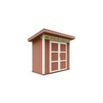 Abri de jardin qualit� premium 3m� l161xl294xh239 cm - rouge